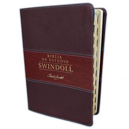 Swindoll Study Bible NLT, Leathersoft, Brown with Index