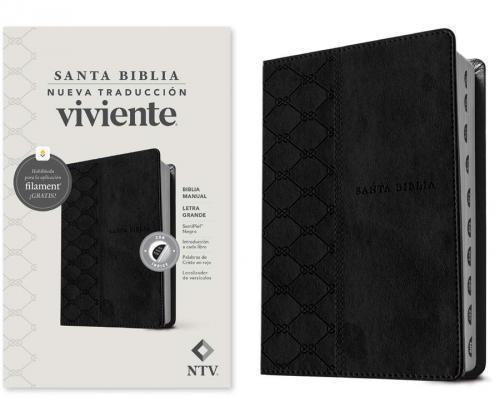 Biblia NTV, Tamaño Manual, Imitación Piel, Color Negro Con Indice