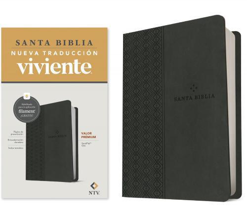 Holy Bible, New Living Translation, Imitation Leather, Handy Size, Gray