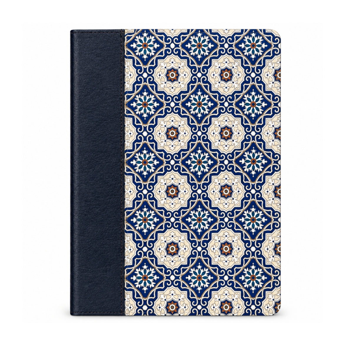 RVR60 Bible Notes Edition Large Print Fabric Cover and Mosaic Cream and Blue