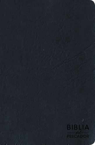 Biblia del Pescador Azul Oscuro Letra Grande Simil Piel
