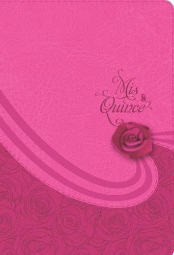 Biblia RVR60 Mis Quince Imitación Piel Color Frambuesa Flor