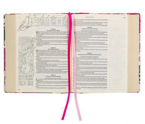 KJV Bible, My Creative Bible, Hardcover Imitation Leather, Floral Design
