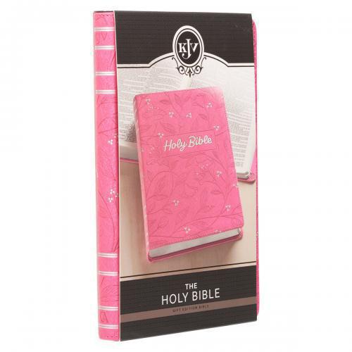 KJV Bible, Imitation Leather, Handy Size, Gift Edition, Pink