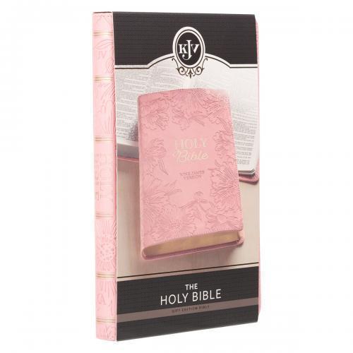 KJV Bible, Gift Edition, Handy Size, Imitation Leather, Pink