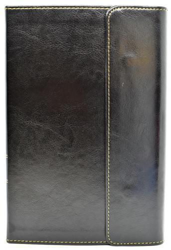 RVR1960 Manual Bible, large print, black leatherette with flap and magnet