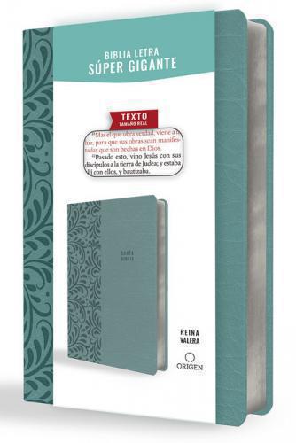 RVR1909 Bible, Super Giant Print, Imitation Leather, Aqua