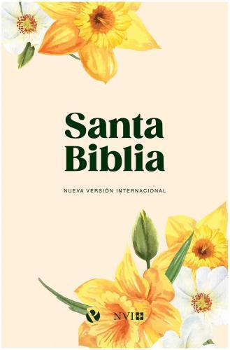 NIV Bible Handy Size, Simple Cover, Yellow Floral Design