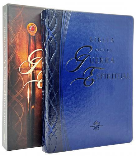 Bible for Spiritual Warfare RV1960, blue imitation leather with thumb index