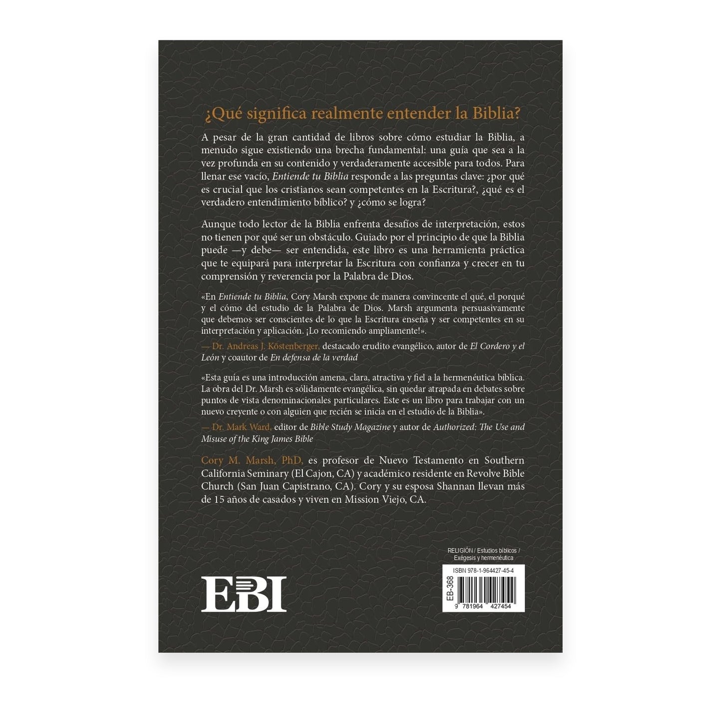 Entiende Tu Biblia por Cory M. Marsh