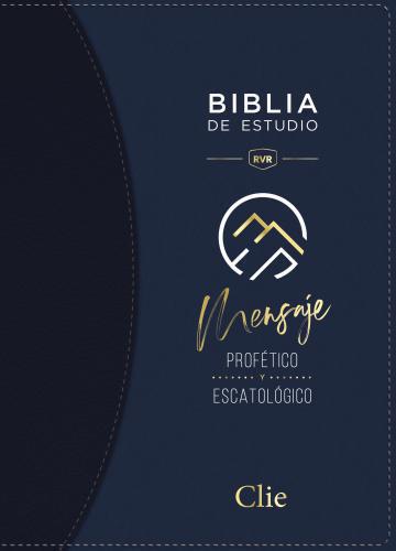 Biblia RVR Estudio Mensaje Profetico y Escatologico, Imitacion Piel, color Azul