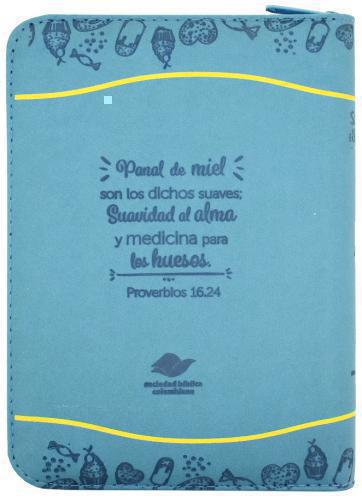RVR1960 Compact Bible, Imitation Leather, Blue, Zipper and Index
