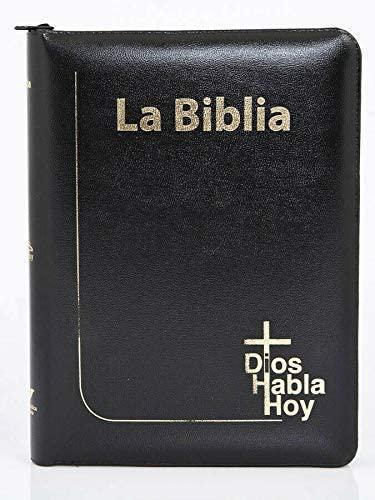 Biblia DHH (Dios Habla Hoy) Tamaño Gigante, Imitación Piel, Color Negro, Cierre