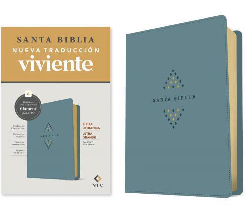 Biblia NTV, Tamaño Gigante Ultrafina, Imitación Piel, Color Azul