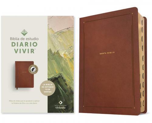 Biblia de estudio del diario vivir NTV, Imitacion Piel, Color Cafe, con Indice