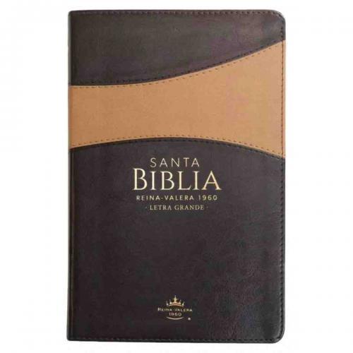 Biblia RVR1960, Colección Bitono Clásica, Imitación Piel, Color Cafe, Canto Dora