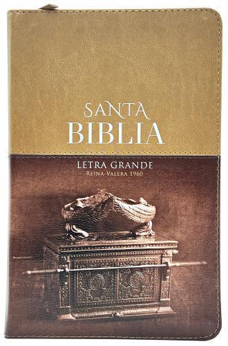 Biblia RVR1960 Tamaño Manual, Imitación Piel, Color Café, Con Cierre e Indice