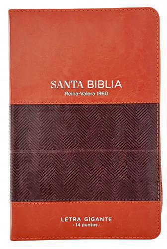 RVR1960 Bible Handy Size, Imitation Leather, Duo-Tone Brown, Giant Print