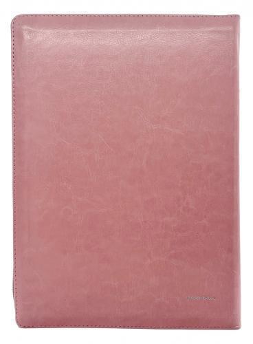 RVR1960 Bible, Large Print, Imitation Leather, Pink, Zippered with Index