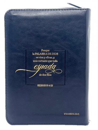 RVR1960 Bible Imitation Leather, Pocket Size with Zipper and Index, Black