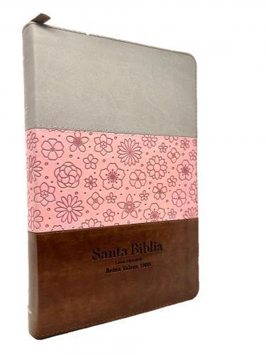 RVR1960 Bible, Tricolor Manual Size Collection, Imitation Leather, Grey/Pink