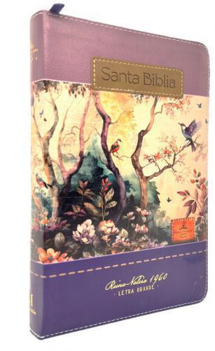 RVR1960 Bible, Fantasy Collection, Hand Size, Imitation Leather, Lilac