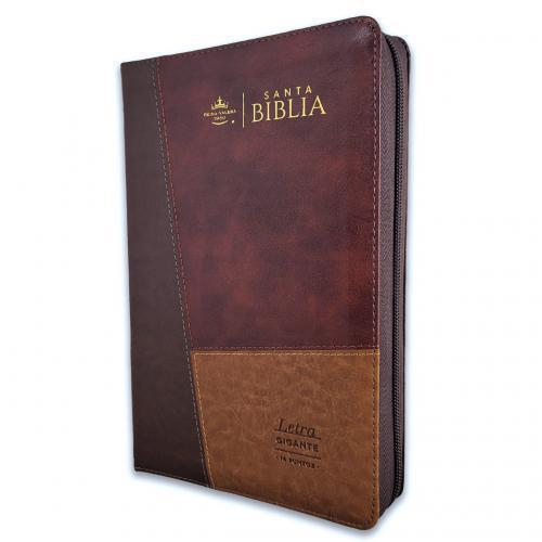 Biblia RVR1960, Imitación Piel, Tamaño Manual, Letra Grande, Cierre e Indice
