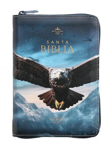 Biblia RVR1960 Tamaño Compacta, Imitación Piel, Diseño Aguila, Letra Grande con