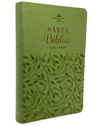 Biblia Reina Valera 1960, Imitación Piel, Tamaño Manual, Diseño Verde Olivo