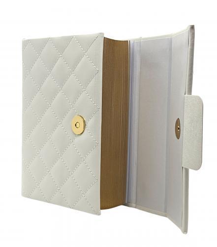 Reina-Valera 1960 Bible Large Print White with Handle and Magnetic Clasp