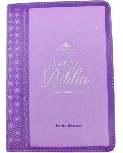 Bible Reina Valera 1960, Imitation Leather, Compact Size, Large Print, Lilac