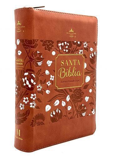 Biblia RVR1960, Imitacion Piel, Tamaño Compacta Con Cierre e Indice, Cafe Con