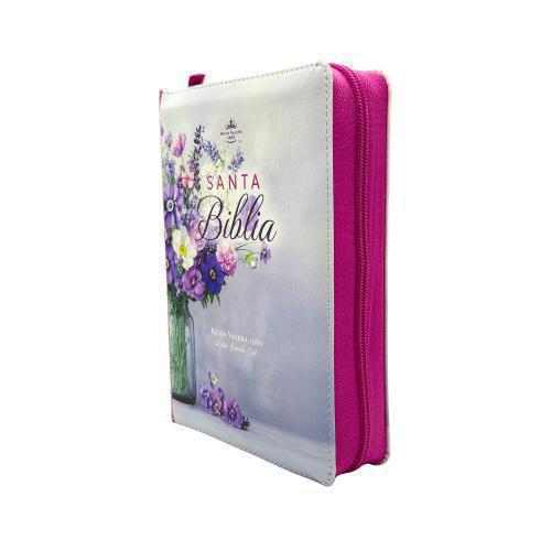 Biblia RVR1960, Imitación Piel, Tamaño Portátil Con Cierre e índice