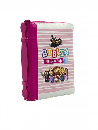 Biblia para Niños Reina-Valera 1960 “Mi Gran Viaje” Color Rosa