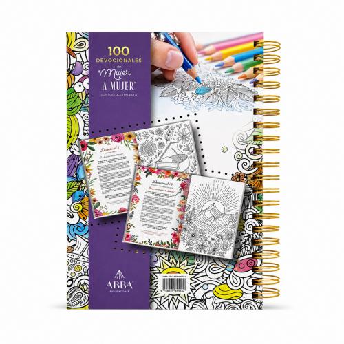 100 Devocionales "Mujer a Mujer" Con Ilustraciones Para Colorear