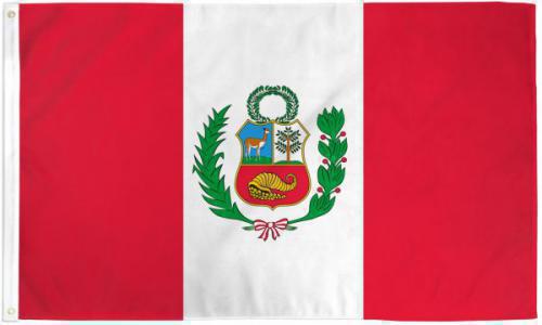 Peru Flag 3 X 5 FT