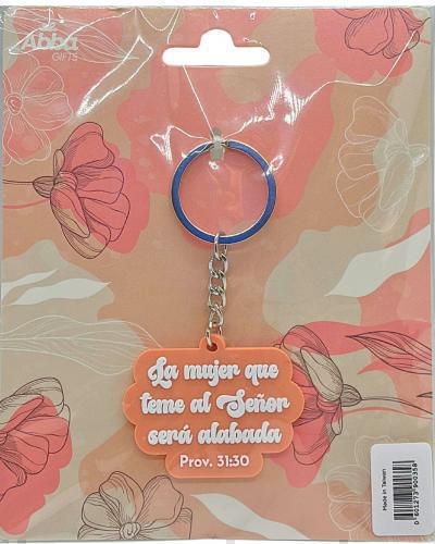 Llavero de Caucho - La Mujer Que Teme Al Señor