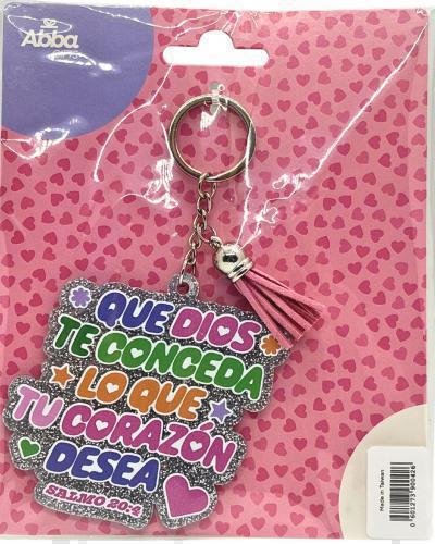 Llavero de Acrilico con Glitter -  Dios Te Conceda