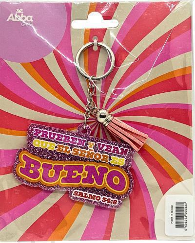 Llavero de Acrilico con Glitter -  Bueno