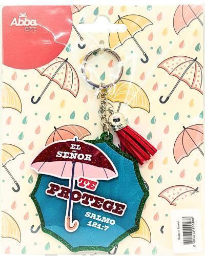 Llavero de Acrilico con Glitter - Te Protege