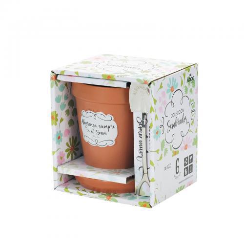 14oz pot-shaped mug, Sower Collection - "Rejoice always in the