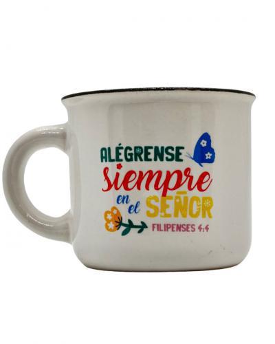 Taza Pequeñas Bendiciones, 3 onzas: Alegrense siempre en el Señor