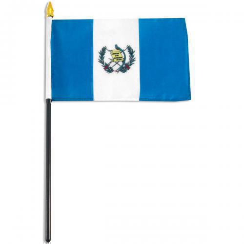 Bandera Sm Guatemala 12x18 Palito Madera