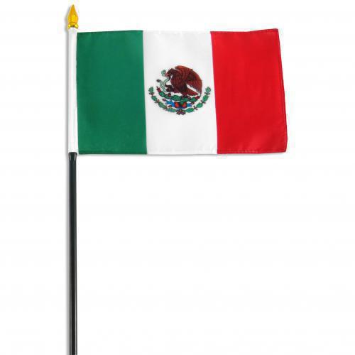 Bandera Sm Mexico 12x18 Palito Madera