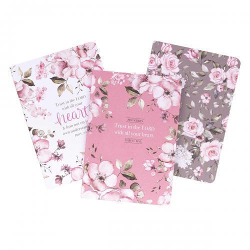 Set of 3 Medium Notebooks "Trust In The Lord" Proverbs 3:5
