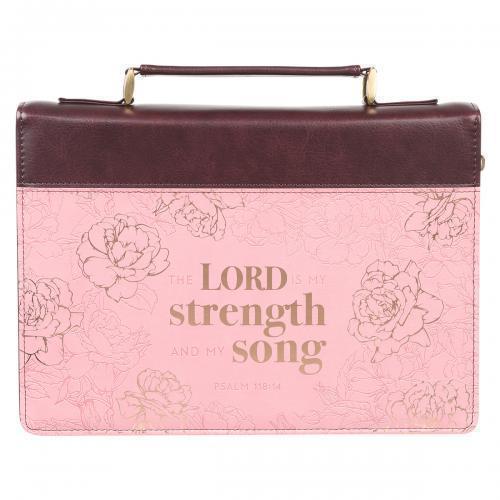 Medium Bible cover; "My strength and my song" Psalm 118:14