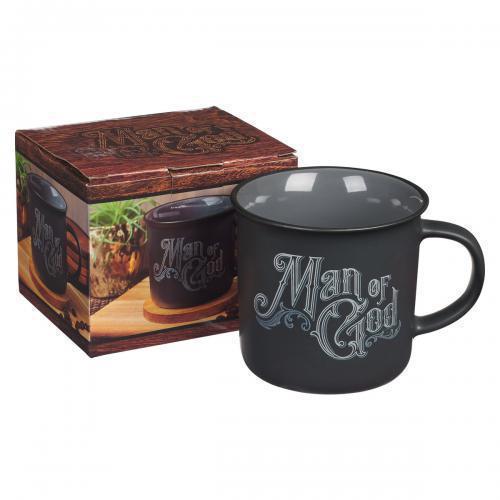 Taza de ceramica; Man Of God, Color Gris, 13 onzas