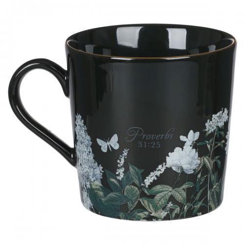 Taza de cerámica 14 oz “She is clothed with strength & dignity”