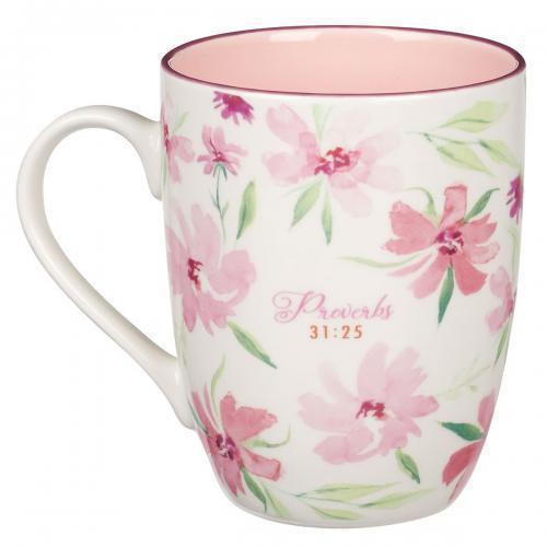 Ceramic Mug, Strength Pink Blossom 12oz