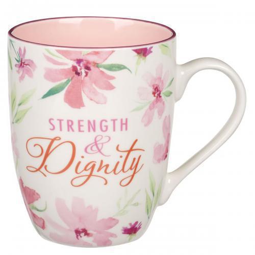 Ceramic Mug, Strength Pink Blossom 12oz